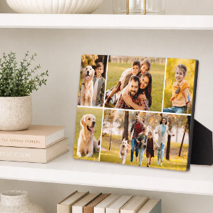 Simple 5 Photo Collage Photo Plaque