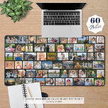 Simple 60 Photo Collage Custom Colour Desk Mat<br><div class="desc">Create your own photo desk mat utilizing this easy-to-upload photo collage template with 60 pictures of various shapes and sizes and your choice of background colour for the grid lines (shown in black). Add text as an overlay to personalized with a name, monogram or custom text in your choice of...</div>