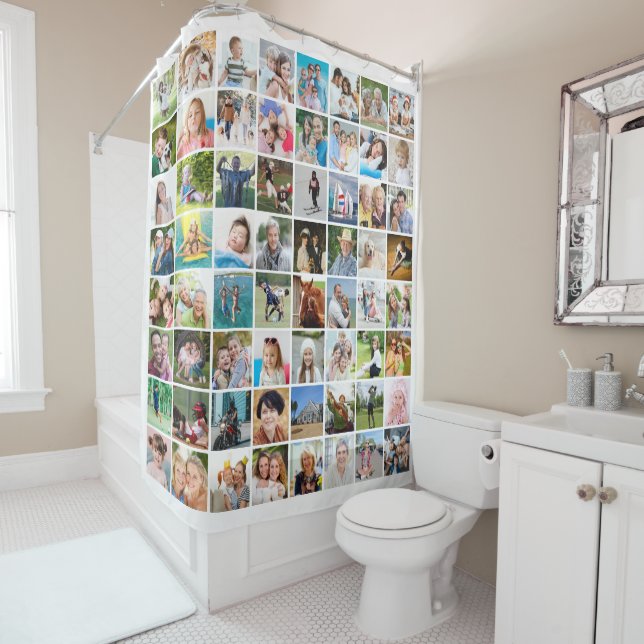 Simple 64 Photo Collage Custom Colour (In Situ)