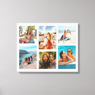 Simple 6 Photo Collage Canvas Print