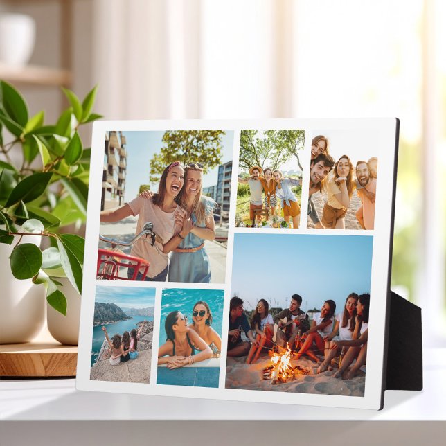 Simple 6 Photo Collage Plaque (Creator Uploaded)