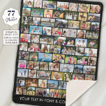 Simple 77 Multiple Shape Photo Collage Your Colour Sherpa Blanket<br><div class="desc">Making your own photo memory blanket is a great way to treasure and showcase special memories. Create your own utilizing this easy-to-upload photo collage template with 77 multiple shaped rectangle and square pictures, ideal for large groups of people and wide angle photographs, and personalized with your custom text in your...</div>