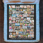 Simple 77 Photo Collage Multiple Shapes Your Colou Fleece Blanket<br><div class="desc">Making your own photo memory blanket is a great way to treasure and showcase special memories. Create your own utilizing this easy-to-upload photo collage template with 77 multiple shaped rectangle and square pictures, ideal for large groups of people and wide angle photographs, and personalized with your custom text in your...</div>