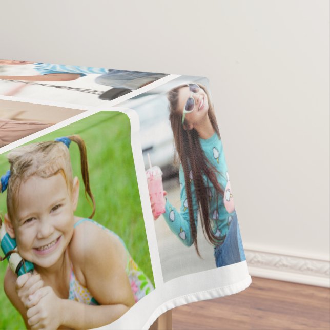 Simple 78 Photo Collage Tablecloth (In Situ)