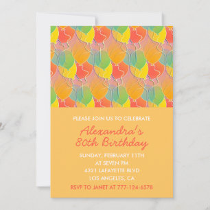 Simple 80th birthday invitations Balloons Modern