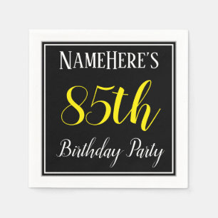 Simple, 85th Birthday Party w/ Custom Name Napkin