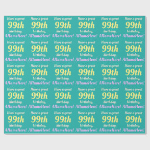 Simple 99th Birthday Wrapping Paper