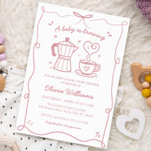 Simple A Baby Is Brewing Coffee Girl Baby Shower