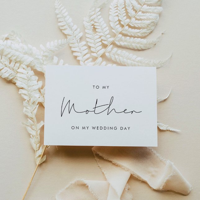 Simple à ma mère le jour de mon mariage carte (Créateur téléchargé)