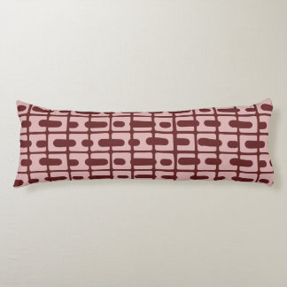 Simple Abstract Burgundy Pink Pattern Body Pillow