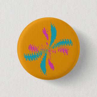 Simple Abstract Butterfly Flight Messy Pattern 1 Inch Round Button