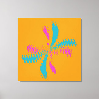 Simple Abstract Butterfly Flight Messy Pattern  Canvas Print
