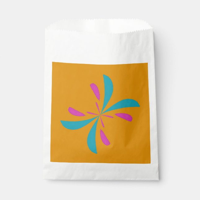 Simple Abstract Butterfly Flight Pattern Favour Bag (Front)