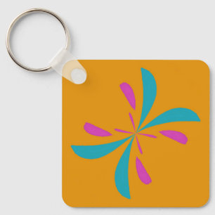 Simple Abstract Butterfly Flight Pattern Keychain