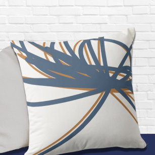 Simple Abstract Ribbon Design Throw Pillow