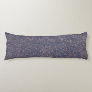 Simple Abstract Thread Art Blue Pattern Body Pillow