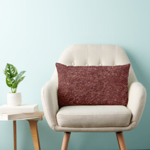 Simple Abstract Thread Art Red Pattern Lumbar Pillow