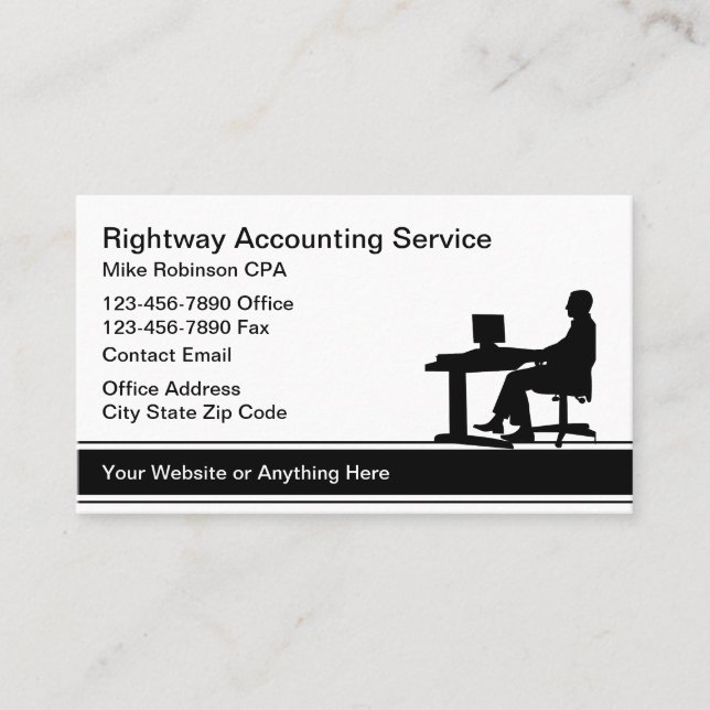 Simple Accountant Business Card Design New (Front)