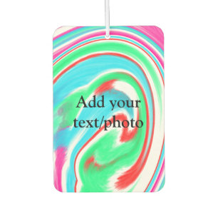 Simple acrylic pour marble add your text name cust air freshener