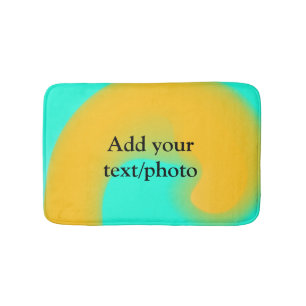 Simple acrylic pour marble add your text name cust bath mat