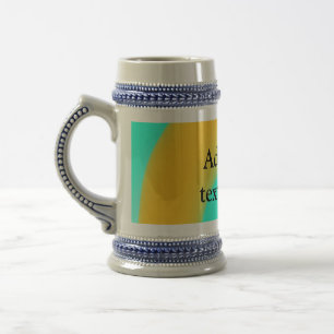 Simple acrylic pour marble add your text name cust beer stein