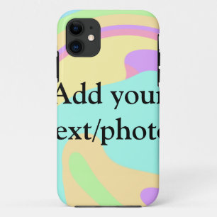 Simple acrylic pour marble add your text name cust iPhone 11 case