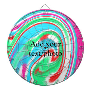 Simple acrylic pour marble add your text name cust dartboard