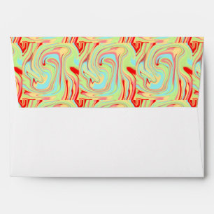 Simple acrylic pour marble add your text name cust envelope