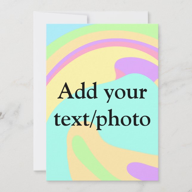 Simple acrylic pour marble add your text name cust invitation (Front)