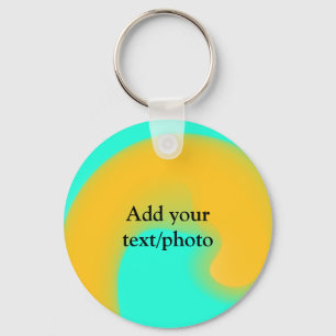 Simple acrylic pour marble add your text name cust keychain