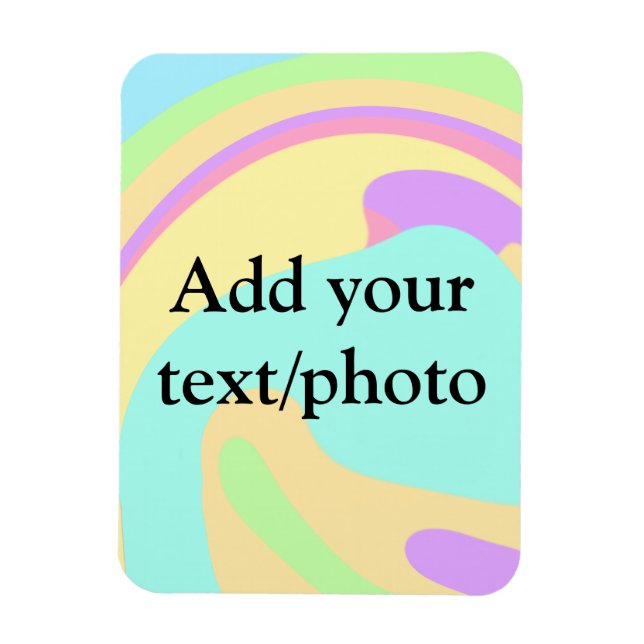 Simple acrylic pour marble add your text name cust magnet (Vertical)