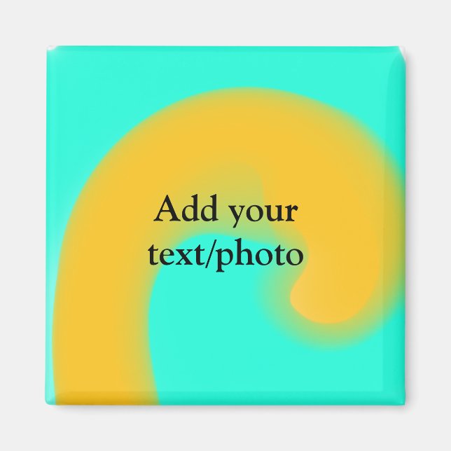 Simple acrylic pour marble add your text name cust magnet (Front)