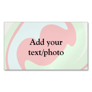 Simple acrylic pour marble add your text name cust Magnetic business card