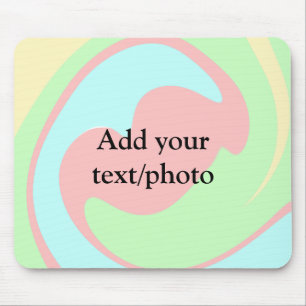 Simple acrylic pour marble add your text name cust mouse pad