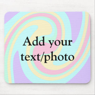 Simple acrylic pour marble add your text name cust mouse pad