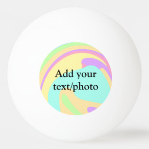 Simple acrylic pour marble add your text name cust ping pong ball