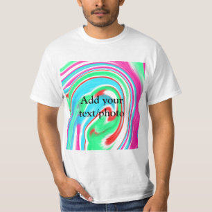 Simple acrylic pour marble add your text name cust T-Shirt