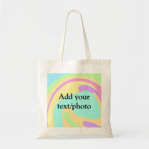 Simple acrylic pour marble add your text name cust tote bag