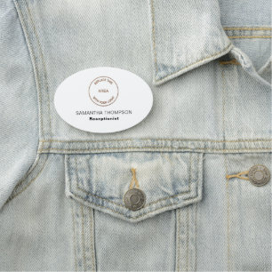 Simple Add Logo Employee Name Job Title Any Colour Name Tag