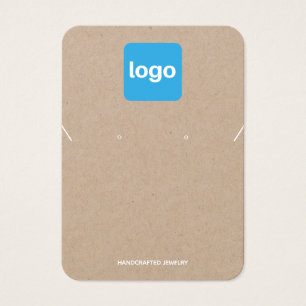 Simple Add Logo Kraft Earring and Necklace Display