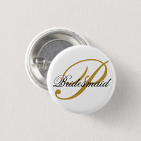 Simple Add Monogram Custom Black & Gold Bridesmaid