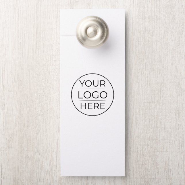 Simple Add Your Logo Business Door Hanger (On Knob)
