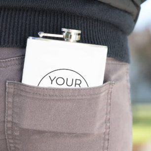 Simple Add Your Logo Business Hip Flask