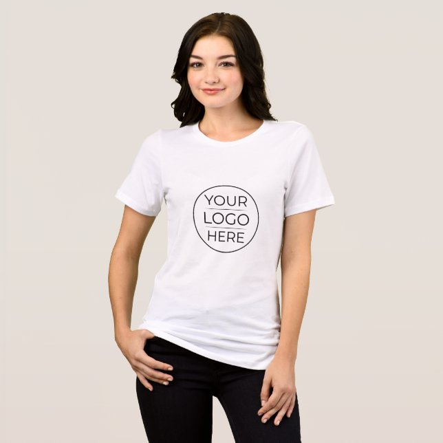 Simple Add Your Logo Business Tri-Blend Shirt (Front Full)