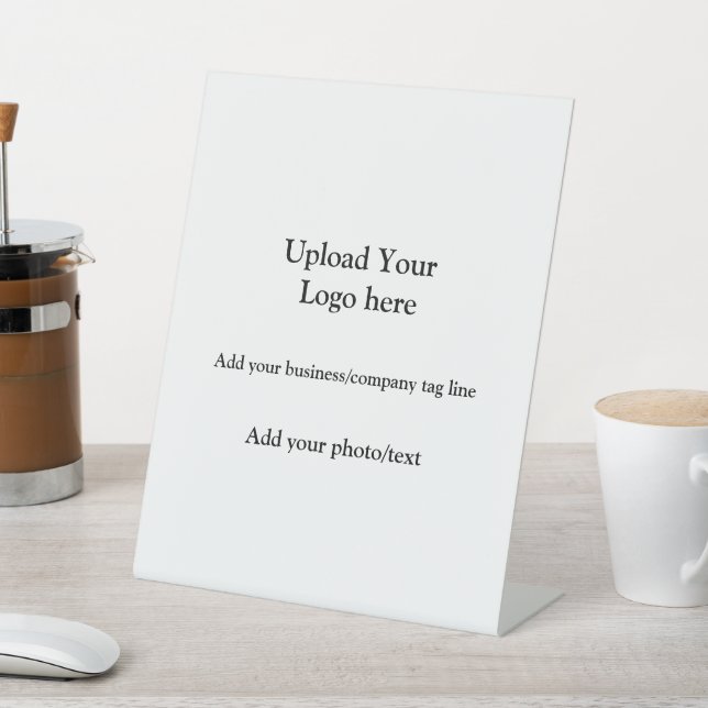 simple add your logo text photo company elegant   pedestal sign (In SItu)