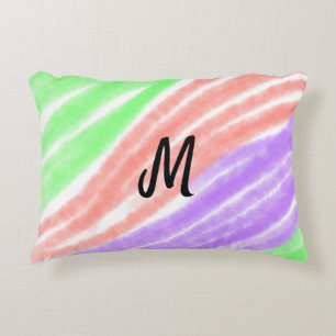 Simple add your name text Customize monogram Poste Accent Pillow