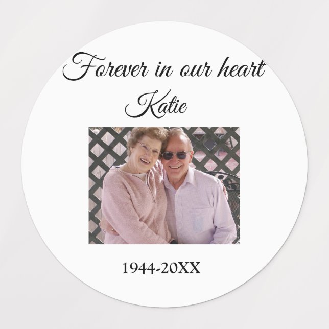 simple Add your photo text memorial keepsake (Design 1)