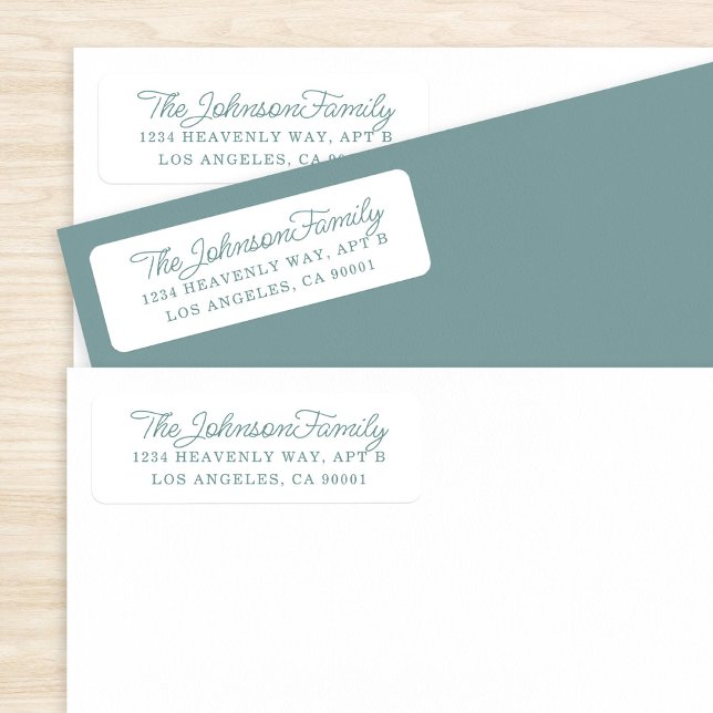 Simple Address Label Slate Blue on White (Creator Uploaded)