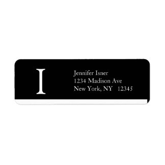 Simple Address Labels Monogram Modern Design