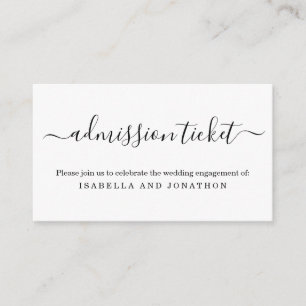 Simple Admission Ticket Enclosure Card